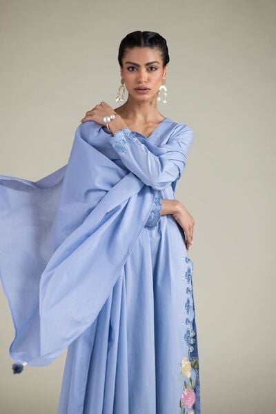 Embroidered | Textured Cotton | Solid Dupatta | GBP 15.00