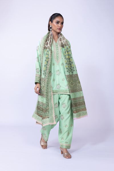 Embroidered | Russian Raw Silk | Shalwar | GBP 12.00
