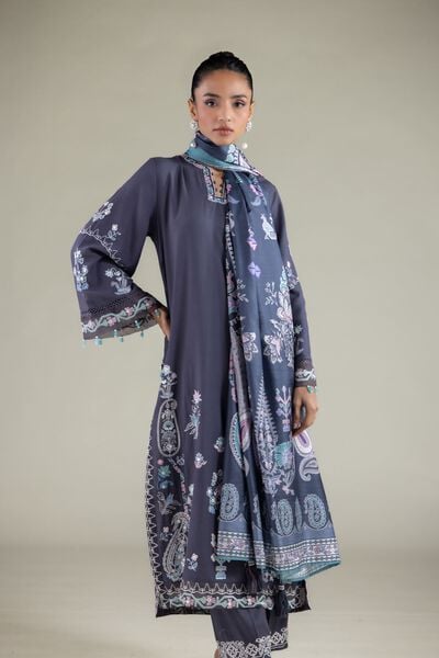 Embroidered | Raw Silk | Paisley Pearl Kurta | GBP 55.00