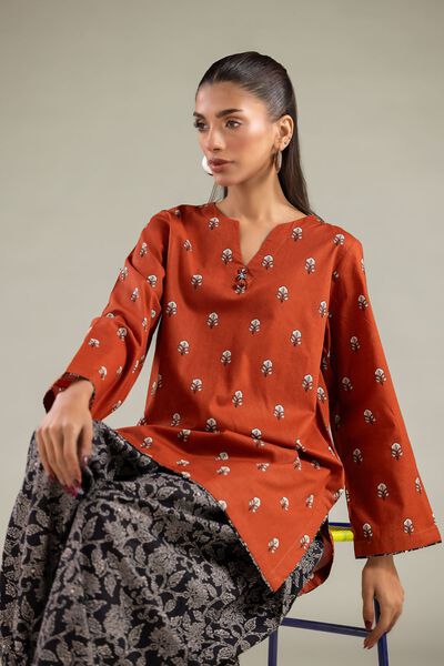 Printed | Cambric | V-neck Kurta | GBP 20.00