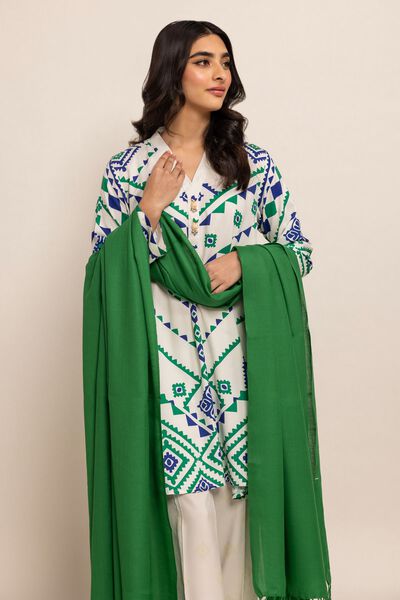 Shawl, GREEN, hi-res