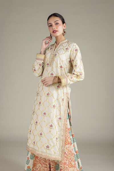 Embroidered | Raw Silk | Kurta | GBP 55.00