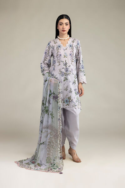 Embroidered | Cambric | Fabrics 3 Piece | GBP 50.00