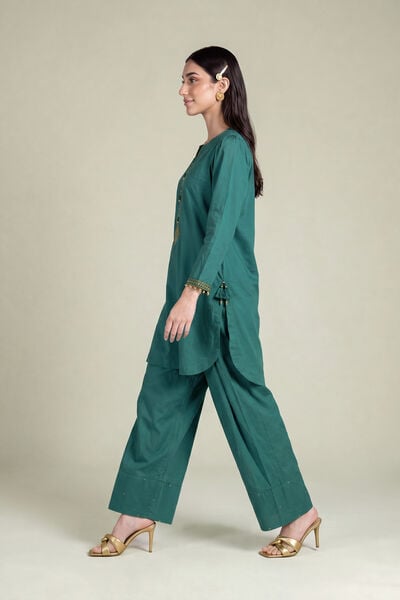 Embroidered | Cambric | Solid Teal Shalwar | GBP 25.00