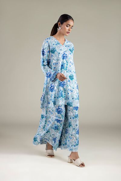 Embroidered | Viscose | Relaxed Floral Pants | GBP 7.50