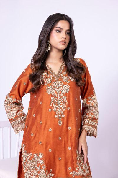 Embroidered | Viscose Polyester Net | Kurta | GBP 32.50