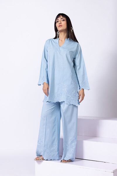 Embroidered | Crosshatch Poplin | Pants | GBP 5.10