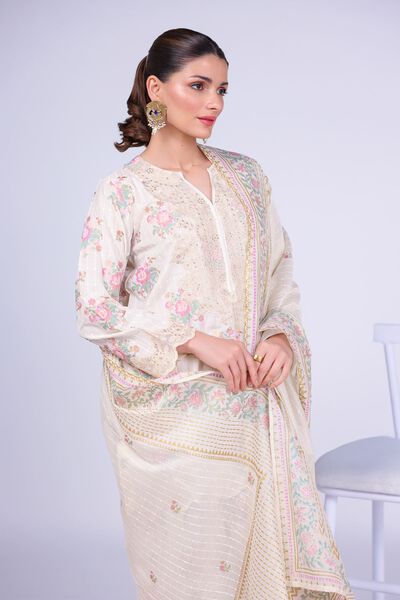 Printed | Cotton Net | Dupatta | GBP 30.00