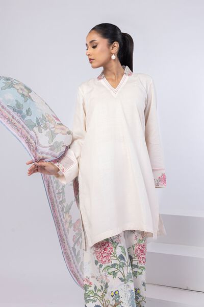 Embroidered | Dull Raw Silk | Kurta | GBP 30.00