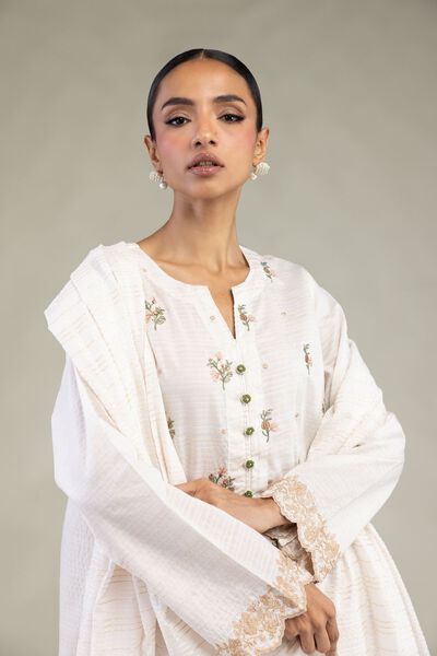 Embroidered | Messuri Dobby | Floral Tailored 3-Piece | GBP 75.00