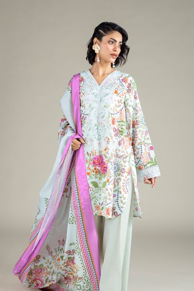 Embroidered | Jacquard | Fabrics 3 Piece | GBP 40.00