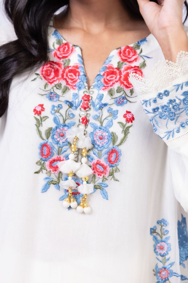 Embroidered | Polyester Crinkle Chiffon | Kurta | GBP 19.50