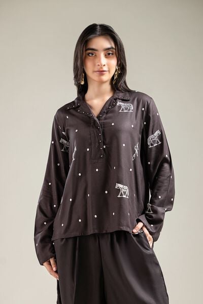 Embroidered | Viscose Crepe | Blouse | GBP 30.00