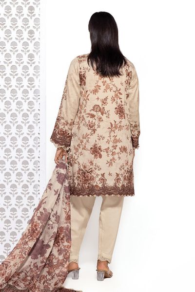 Embroidered | Cotton Satin | Tailored 3 Piece | GBP 35.00