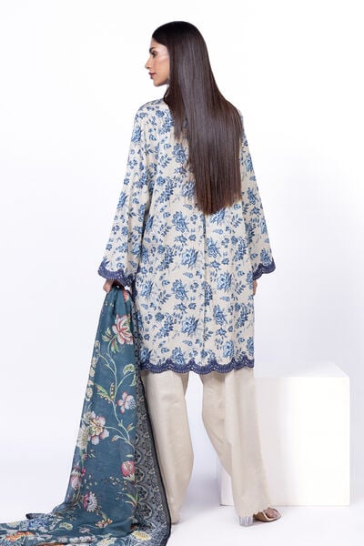 Embroidered | Cotton Satin | Tailored 3 Piece | GBP 40.00