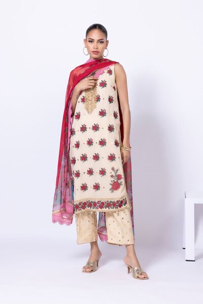 Embroidered | Polyester Crinkle Chiffon | Kurta | GBP 24.00