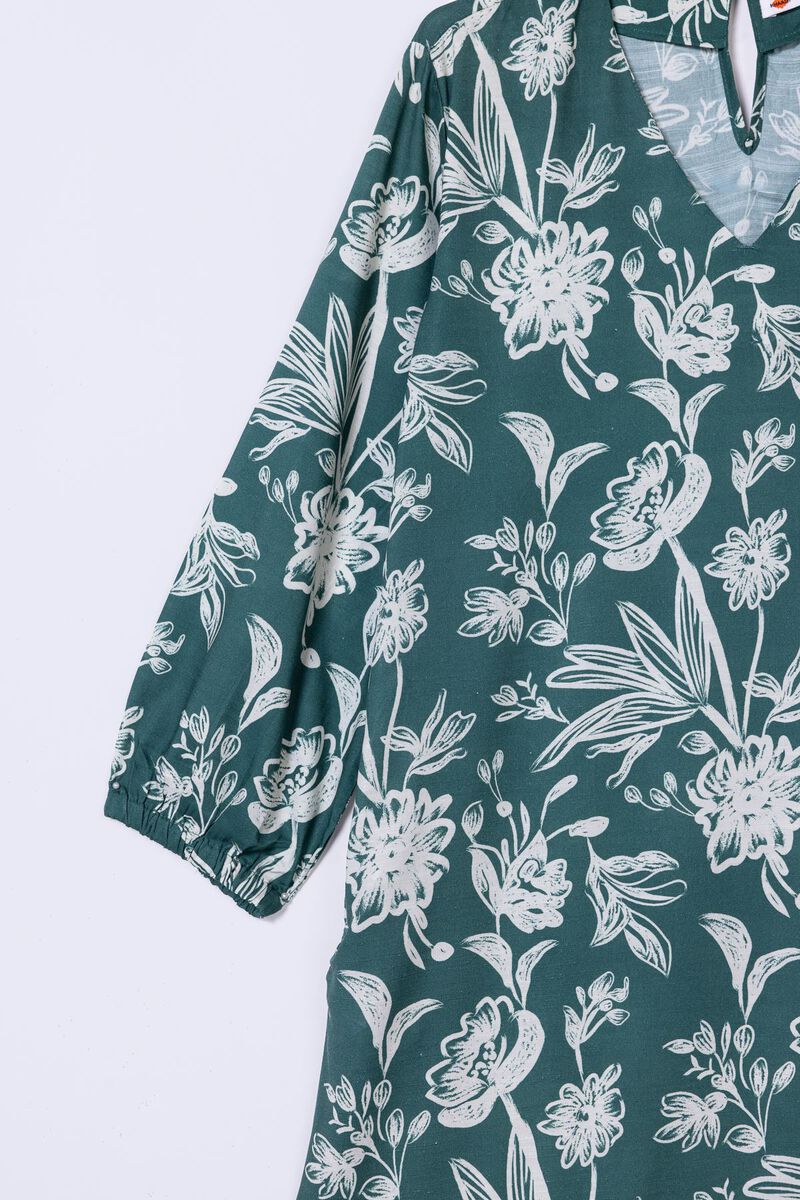 Printed | Dull Raw Silk | Maxi Dress | null