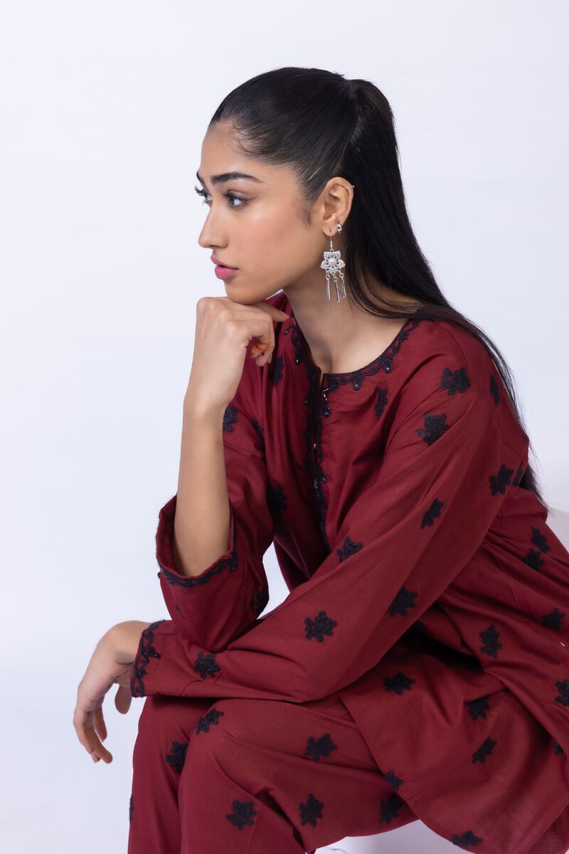 Embroidered | Crosshatch Poplin | Kurta | GBP 12.50
