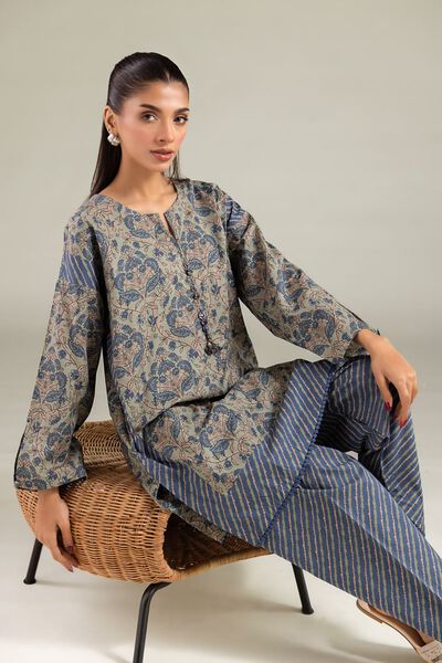 Printed | Cambric | Round-Neck Kurta | GBP 25.00