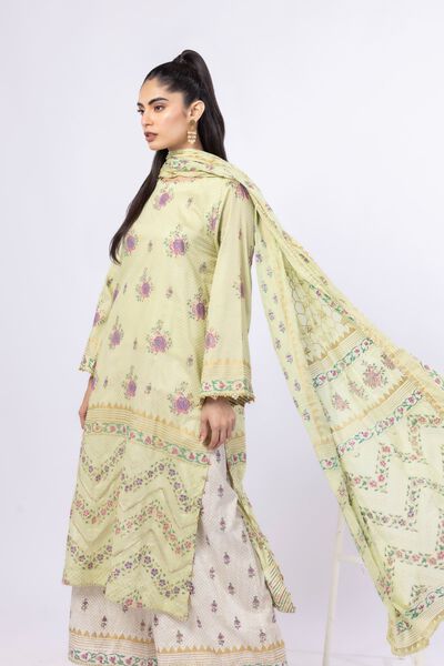 Printed | Voile | 3 Piece Co-ord Set | GBP 105.00