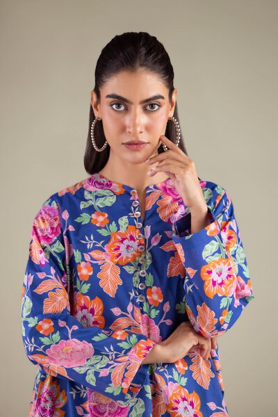 Printed | Cambric | Floral Button Kurta | GBP 25.00