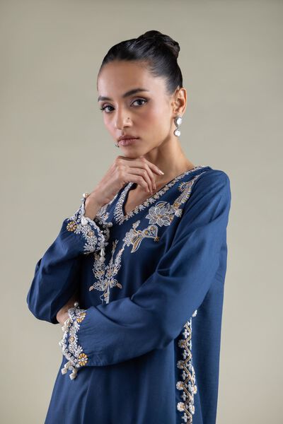 Embroidered | Raw Silk | Kurta | GBP 40.00