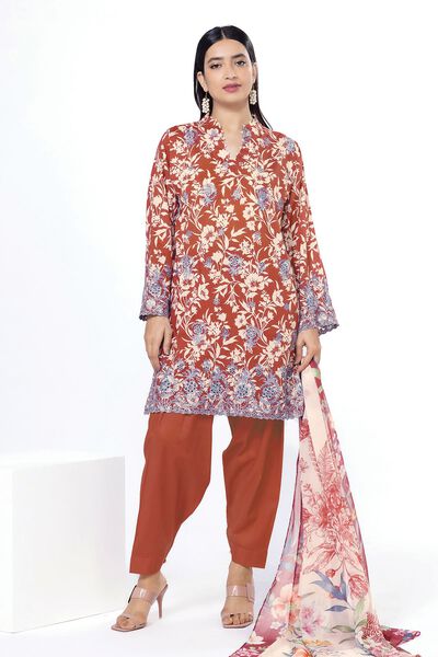 Embroidered | Cambric | Fabrics 3 Piece | GBP 25.00