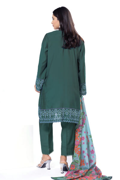 Embroidered | Dull Raw Silk | Tailored 3 Piece | GBP 42.50