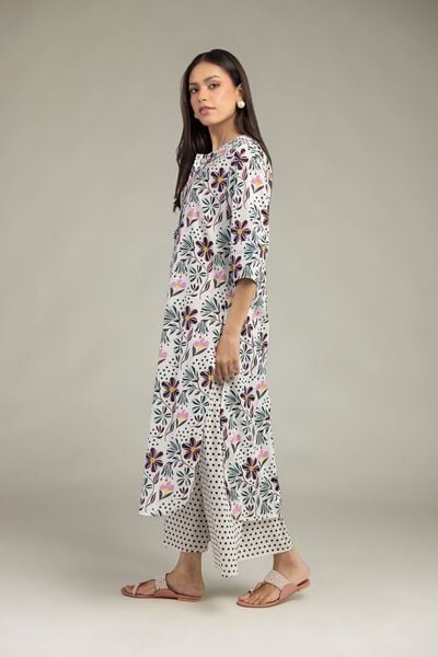 Printed | Cambric | White Printed Pants | GBP 25.00