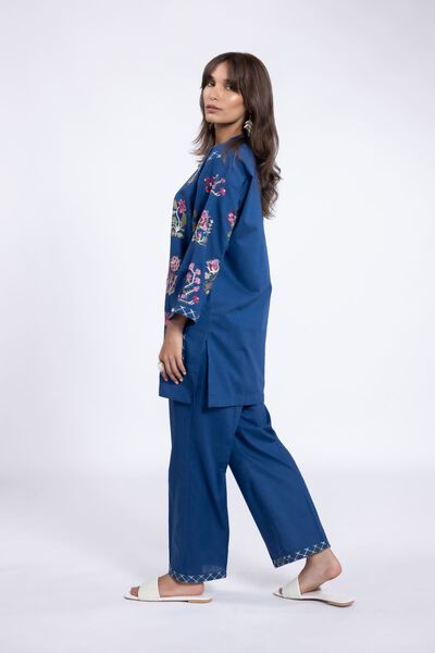 Embroidered | Crosshatch Poplin | Pants | GBP 15.00