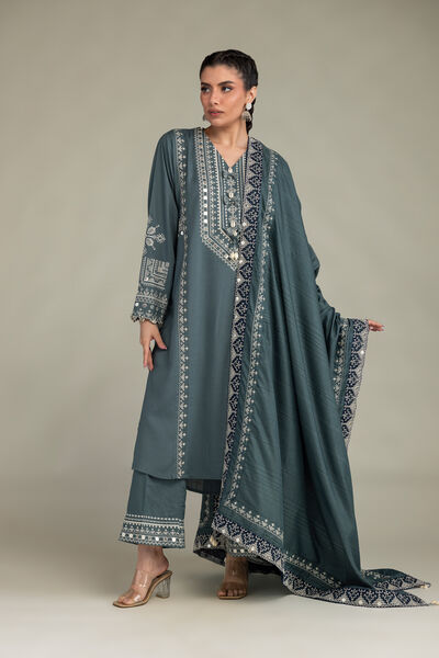 Embroidered | Raw Silk | Raw Silk Pants | GBP 30.00