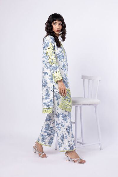 Embroidered | Crosshatch Raw Silk | Pants | GBP 16.00