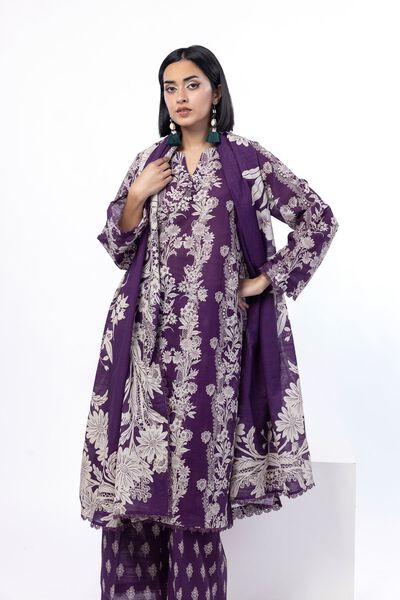 Printed | Textured Cotton | Tailored 3 Piece | GBP 40.00