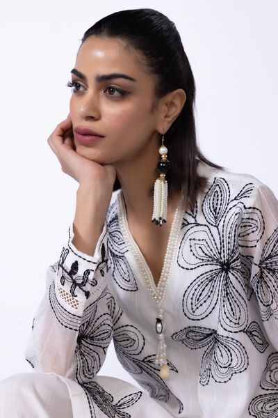 Embroidered | Cotton Zari Organza | Kurta | GBP 12.00