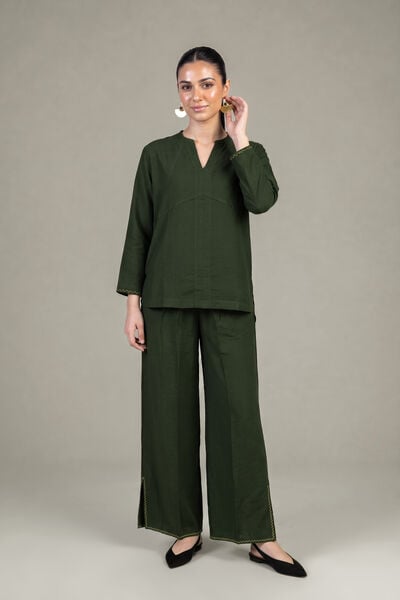 Dyed | Crepe | Solid Crepe Trousers | GBP 25.00