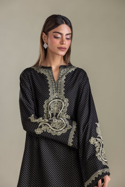 Printed | Viscose Crepe | Black Crepe Tunic | GBP 30.00