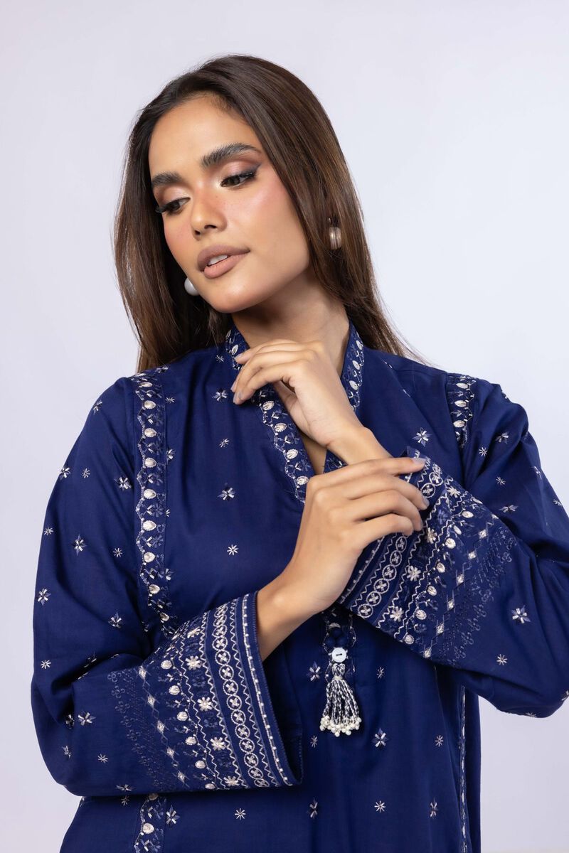 Embroidered | Crosshatch Poplin | Kurta | null