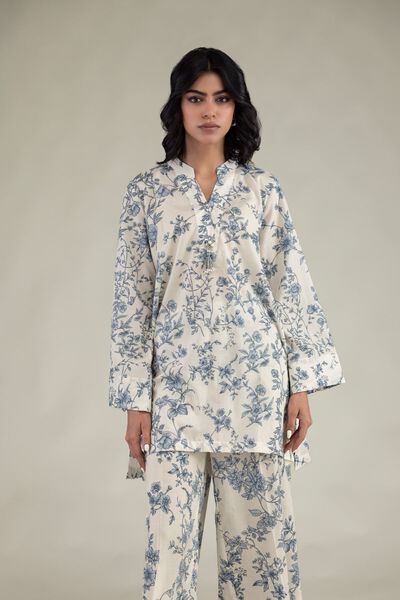 Embroidered | Cambric | Short Floral Kurta  | GBP 21.00