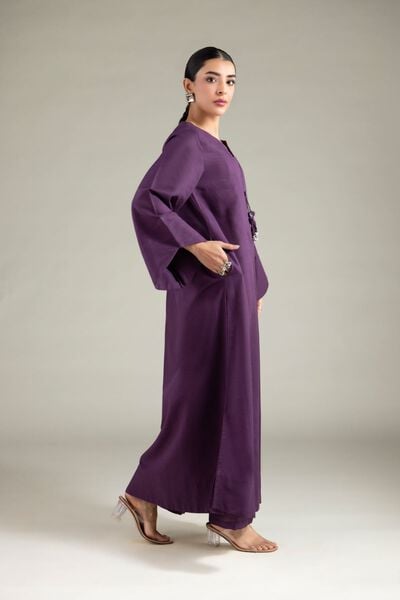 Dyed | Textured Cotton | Solid Straight Pants | GBP 20.00