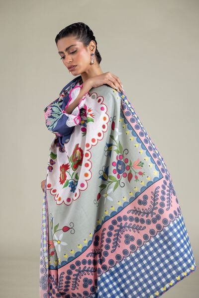 Embroidered | Textured Cotton | Geometric Dupatta | GBP 20.00