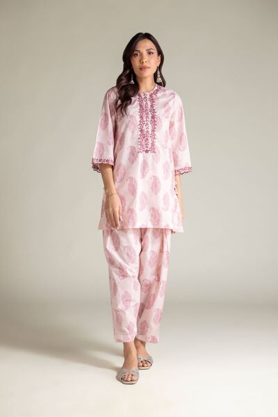 Embroidered | Cambric | Paisley Pink Shalwar | GBP 20.00