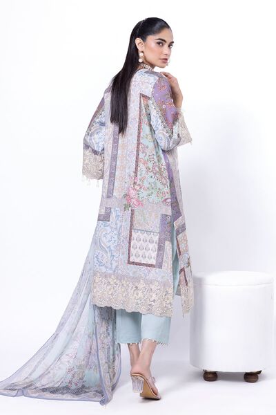 Embroidered | Cotton Satin | Fabrics 3 Piece | GBP 27.50