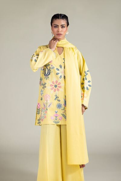 Embroidered | Textured Cotton | Solid Tassel Dupatta | GBP 20.00