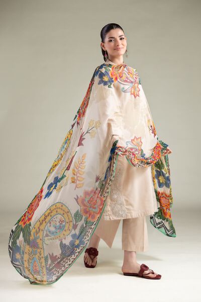 Embroidered | Chiffon | Floral Dupatta | GBP 25.00