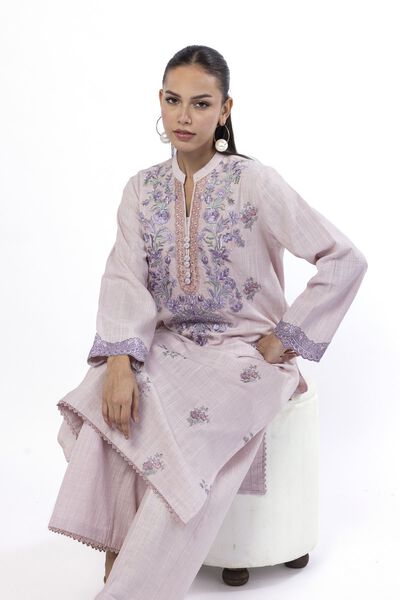 Embroidered | Crosshatch | Tailored 2 Piece | Top and Bottom | GBP 40.00