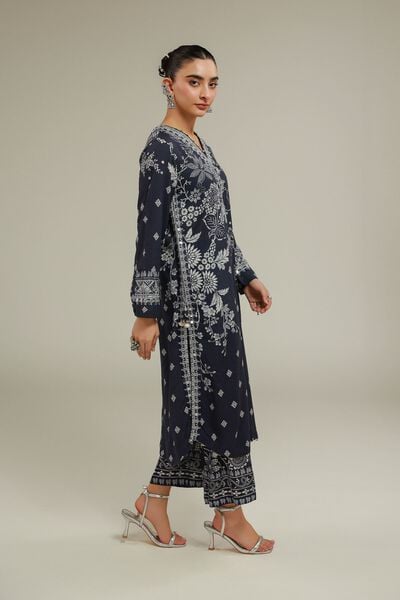 Embroidered | Raw Silk | Geometric Pants | GBP 20.00