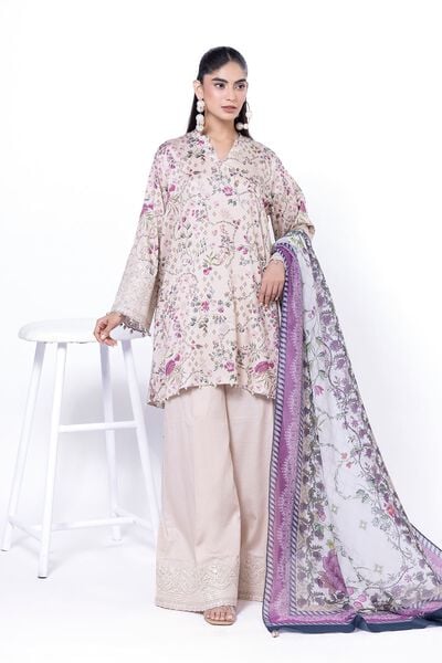 Embroidered | Cotton Satin | Tailored 3 Piece | GBP 40.00