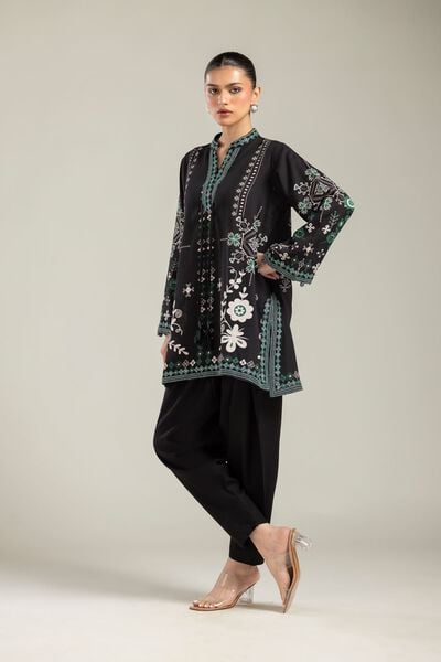 Embroidered | Raw Silk | Black Silk Shalwar | GBP 20.00