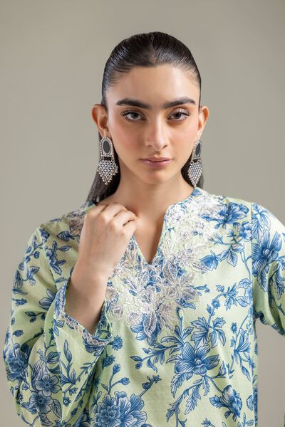 Embroidered | Cotton Dobby | Short Cotton Kurta | GBP 12.50
