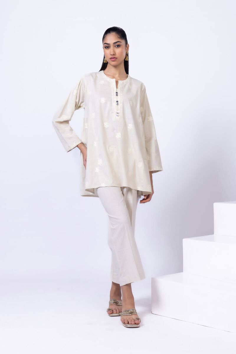 Embroidered | Crosshatch Poplin | Kurta | GBP 12.50